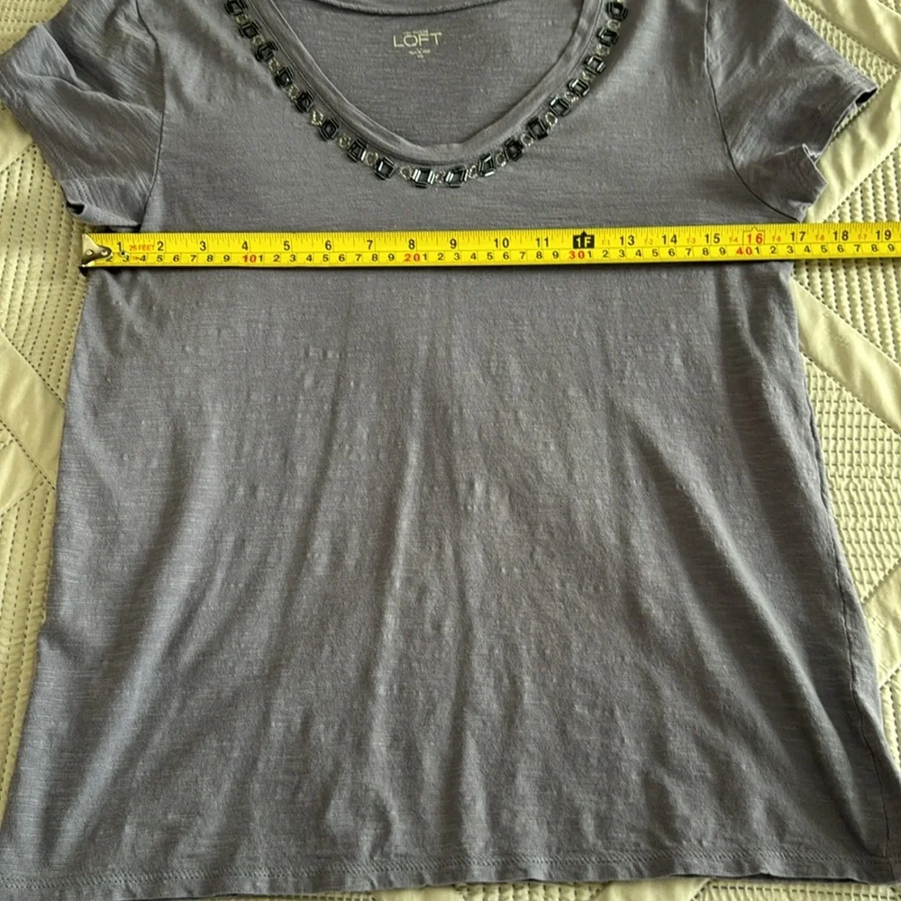 Loft Scoopneck Embellished Tee - Picture 5 of 6